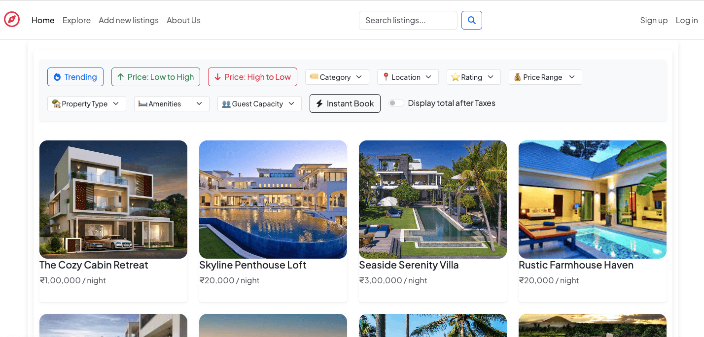 Wanderlust - Airbnb-like Booking Platform
